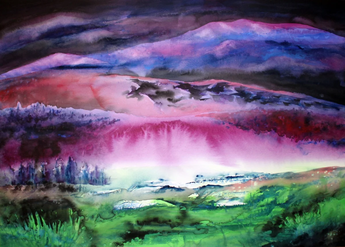 Raku Landscape :: Night Flight