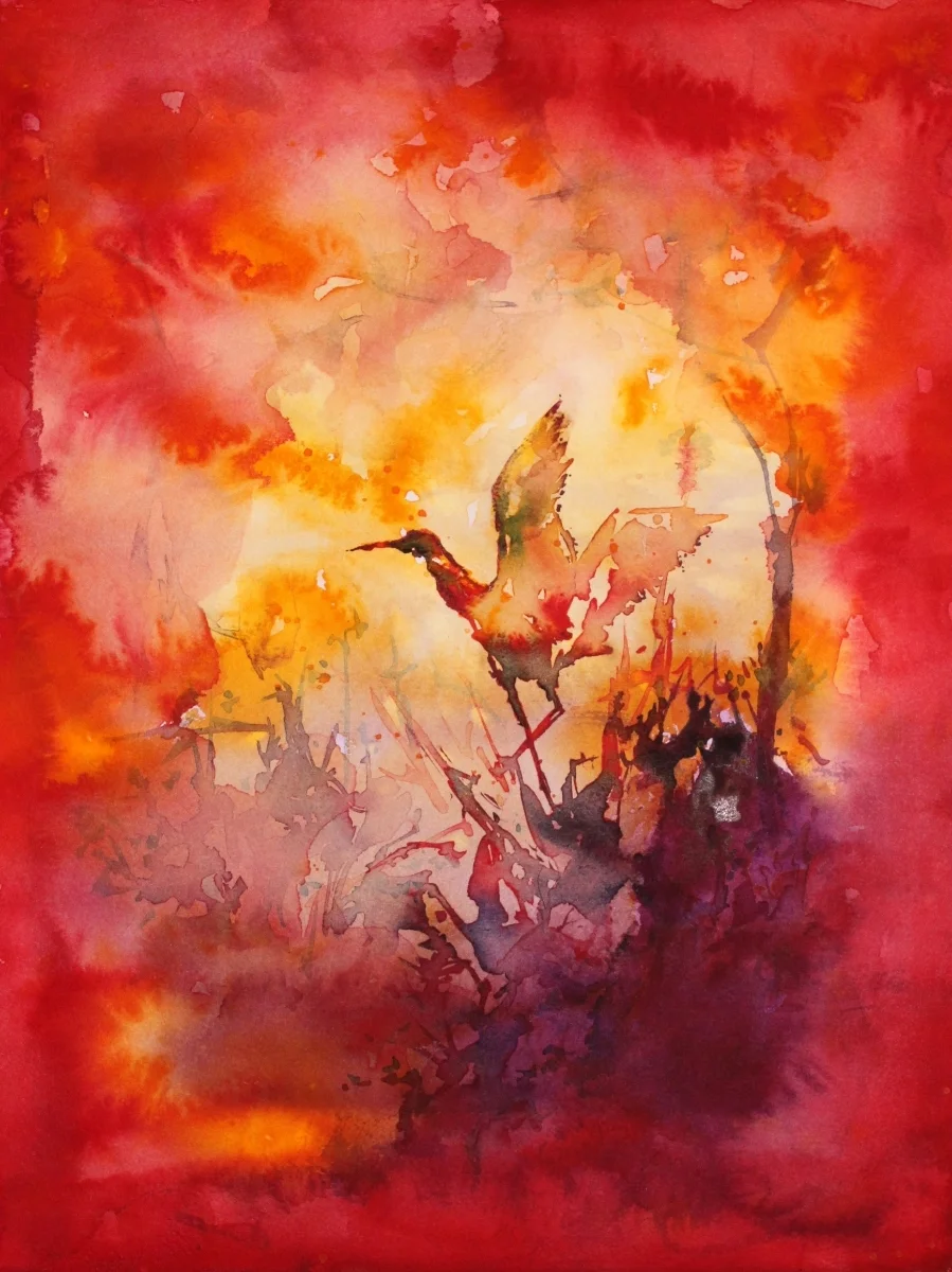Raku Flight from Violet