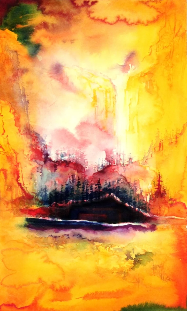 Raku Landscape Waterfall V