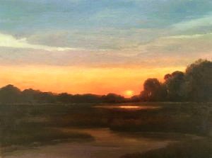 Marsh Sunset  oil  11x14