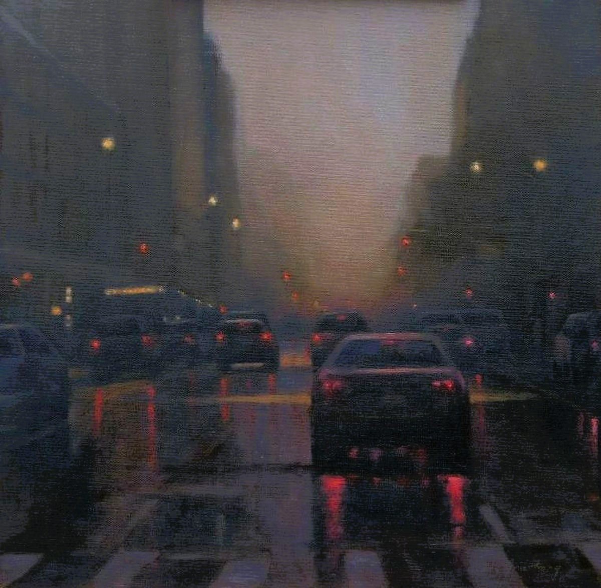 Evening Rain  oil  12x12