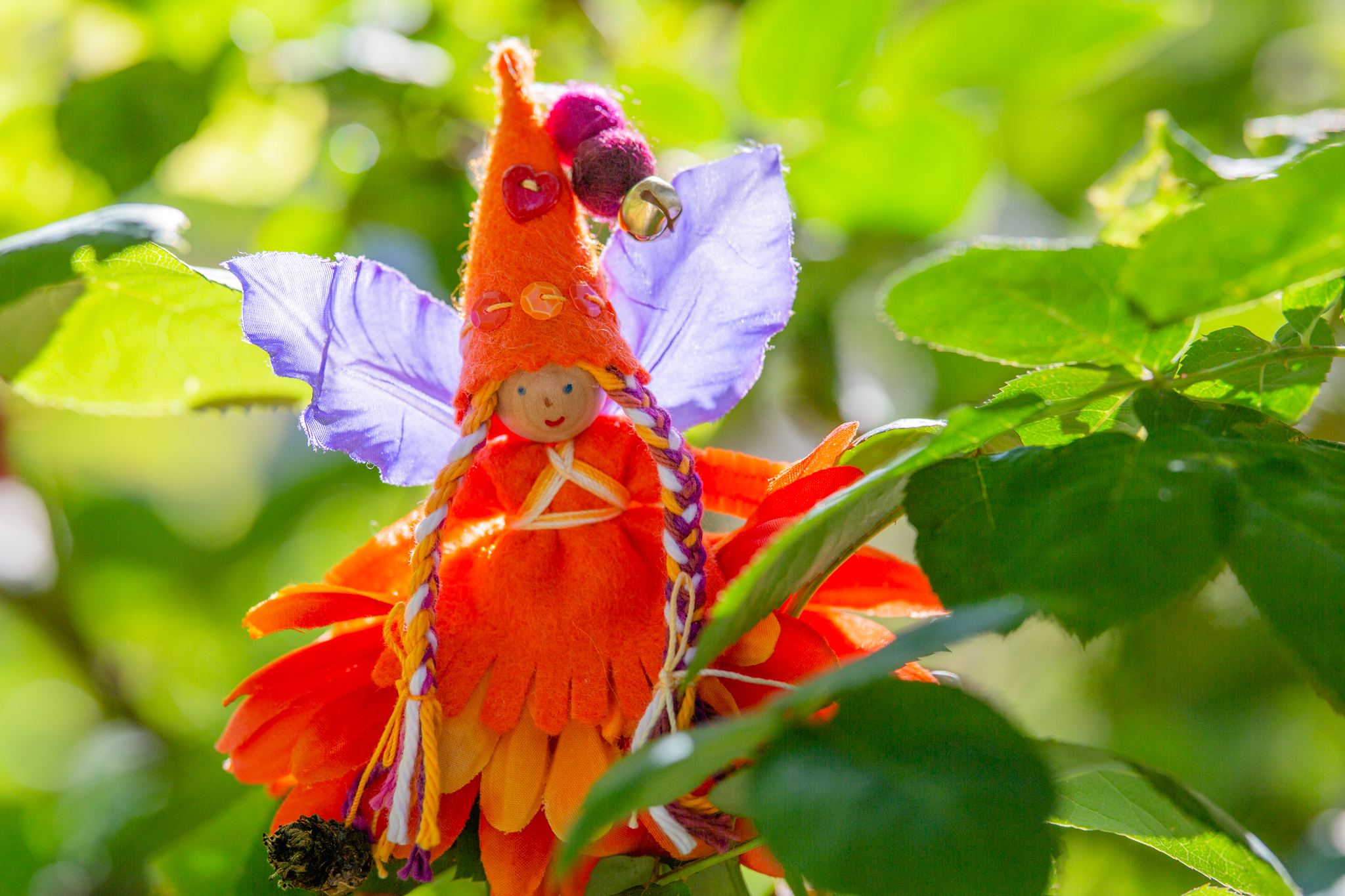 Fairy in Orange for Children | Forest Fairy Crafts bendy doll