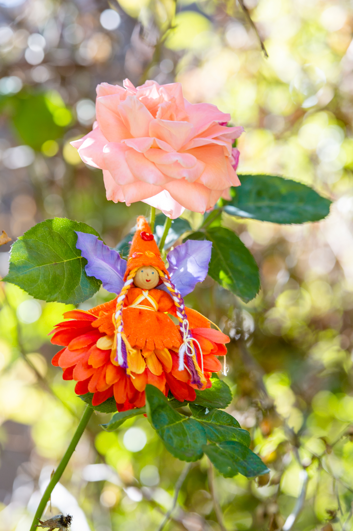 Fairy in Orange for Children | Forest Fairy Crafts bendy doll