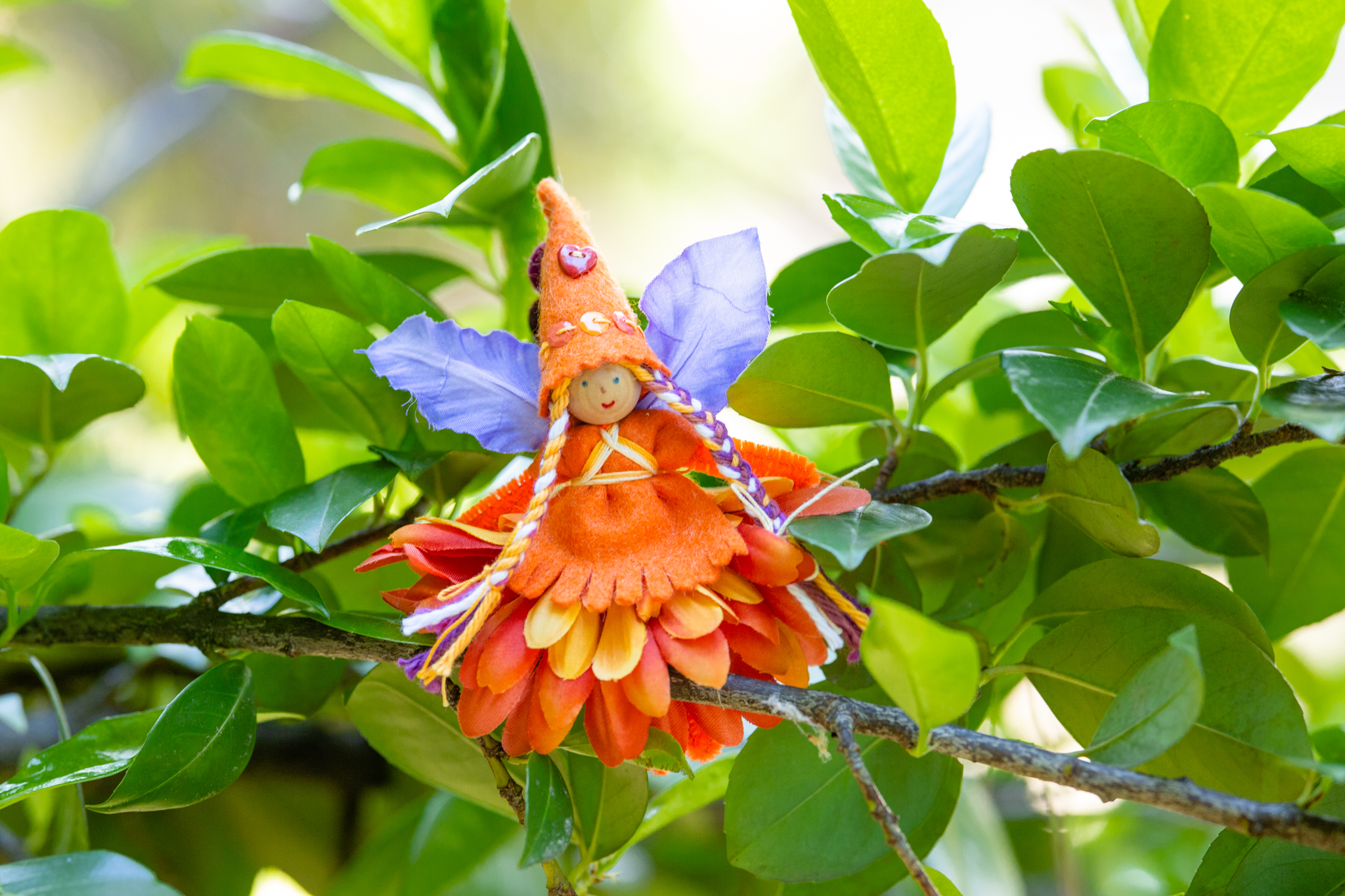 Fairy in Orange for Children | Forest Fairy Crafts bendy doll