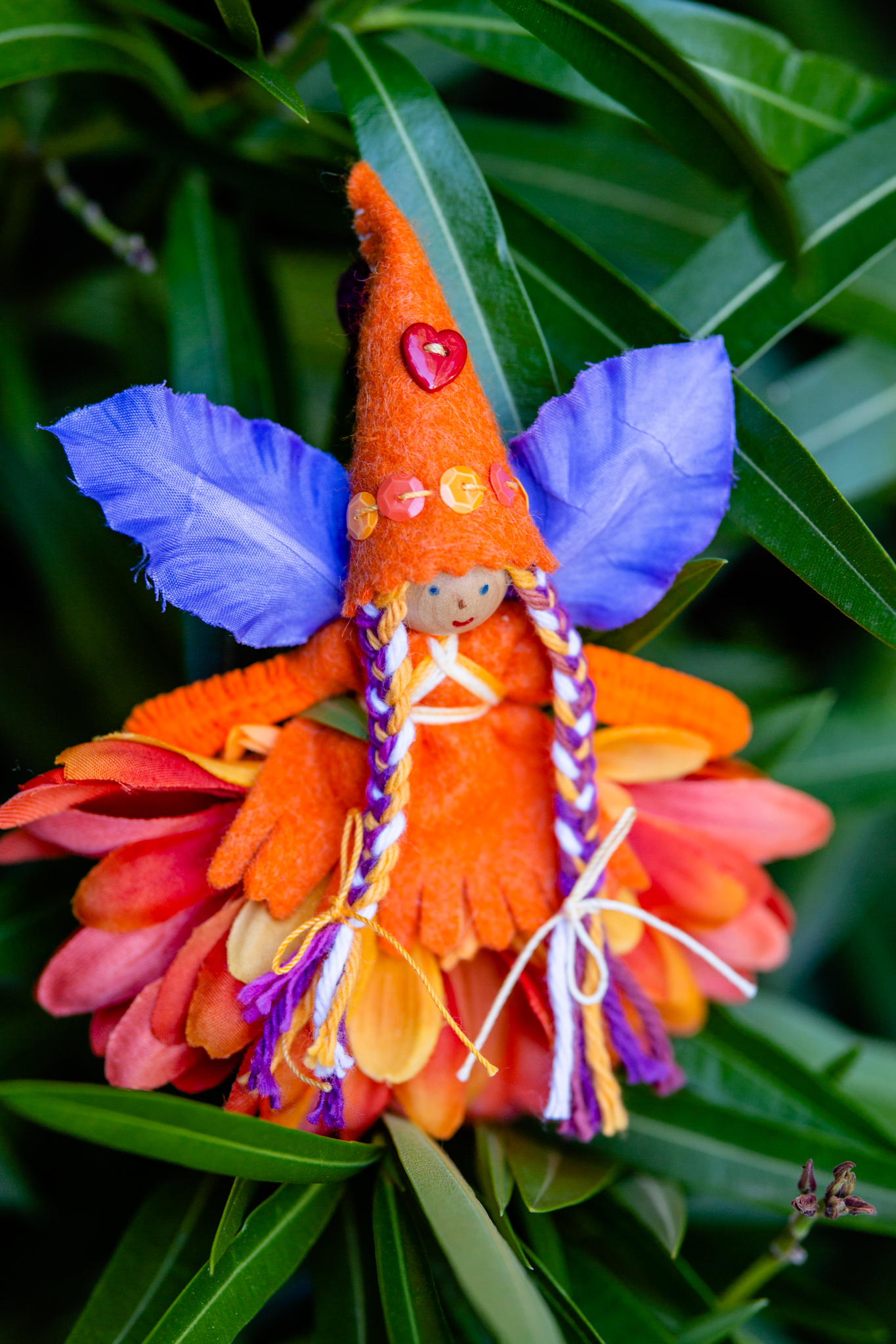 Fairy in Orange for Children | Forest Fairy Crafts bendy doll