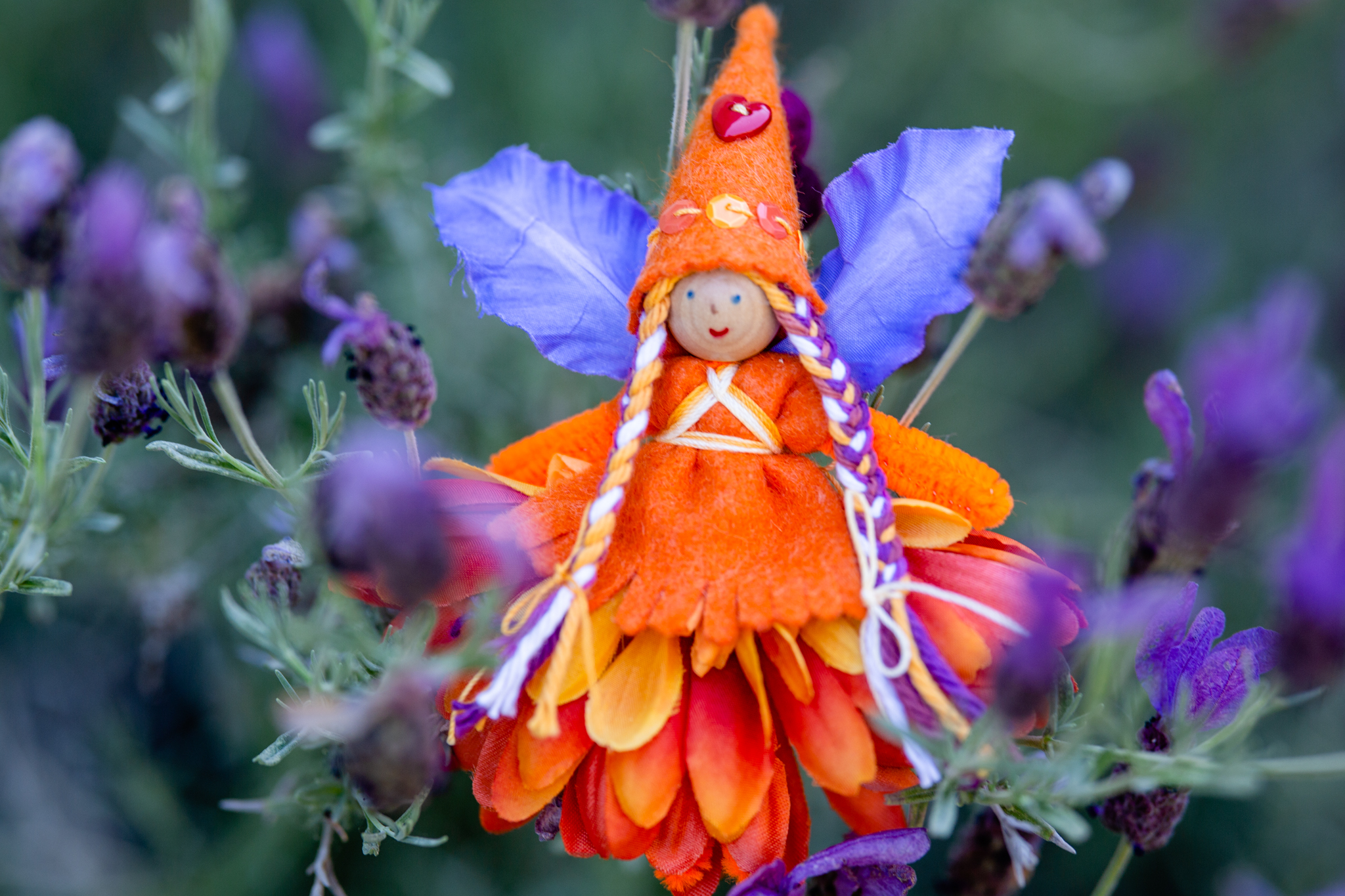 Fairy in Orange for Children | Forest Fairy Crafts bendy doll