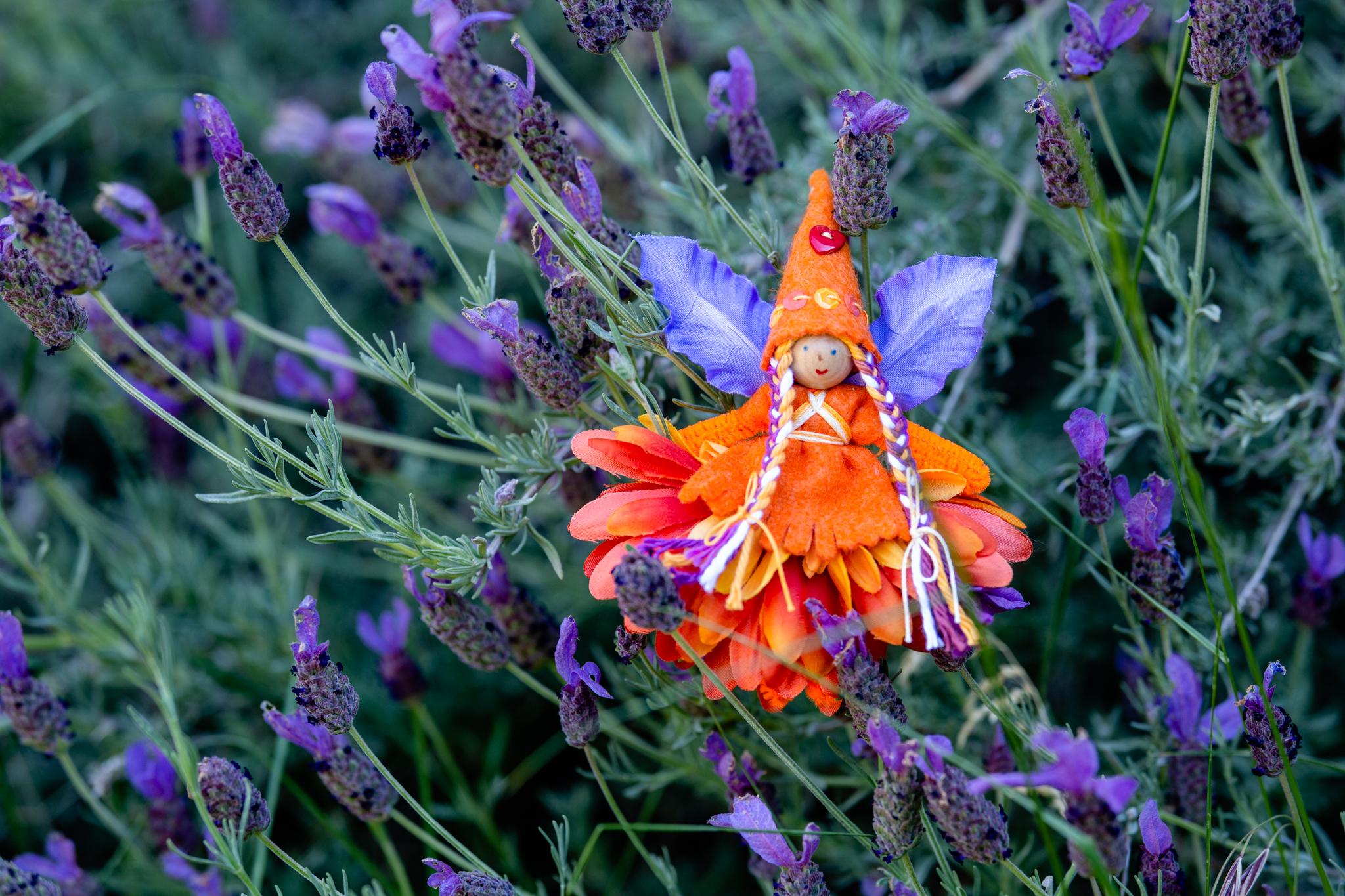 Fairy in Orange for Children | Forest Fairy Crafts bendy doll