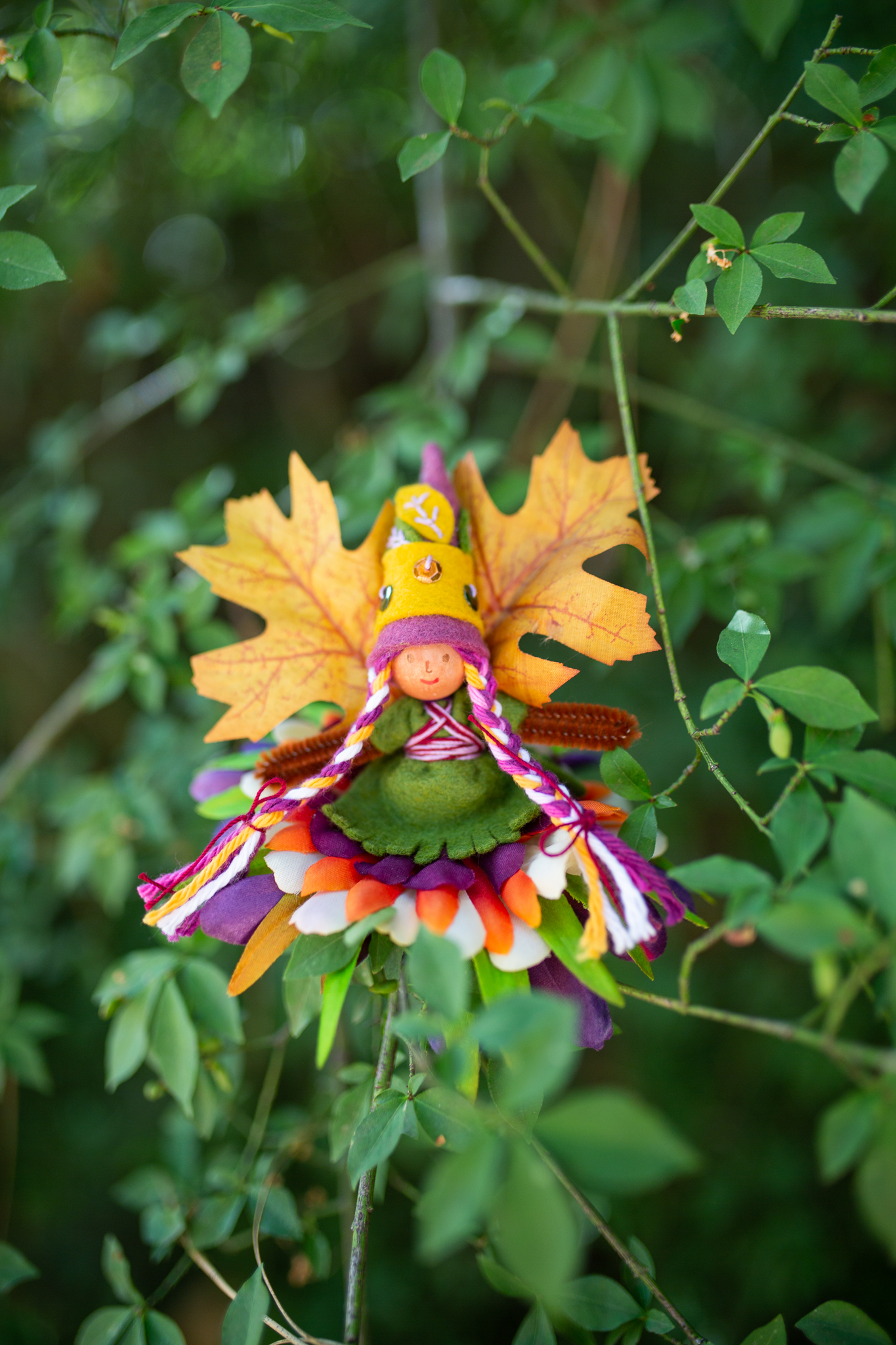 Thankful Fairy from Magical Forest Fairy Crafts Through the Seasons by Lenka Vodicka-Paredes and Asia Currie | Fairy doll for crafting with children