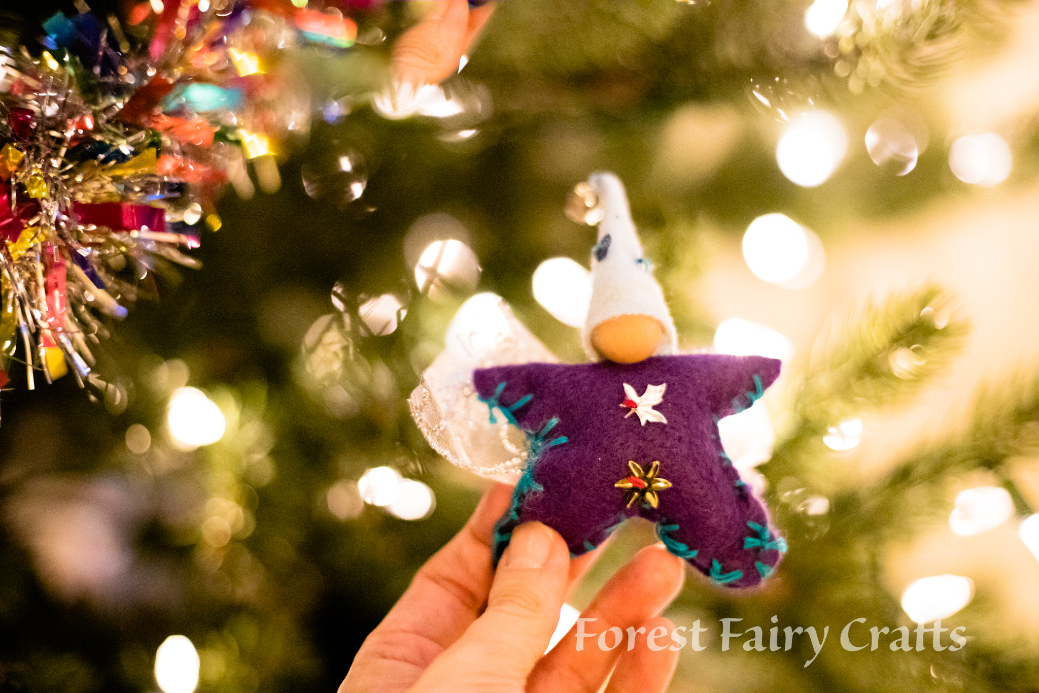 Star Babies made by Children using Forest Fairy Crafts Book by Lenka Vodicka-Paredes and Asia Currie | Christmas Ornaments and Decorations with Fairy Dolls and Felt Crafts