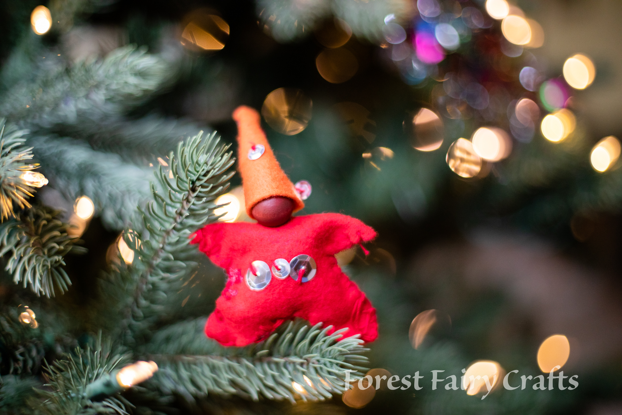 Star Babies made by Children using Forest Fairy Crafts Book by Lenka Vodicka-Paredes and Asia Currie | Christmas Ornaments and Decorations with Fairy Dolls and Felt Crafts