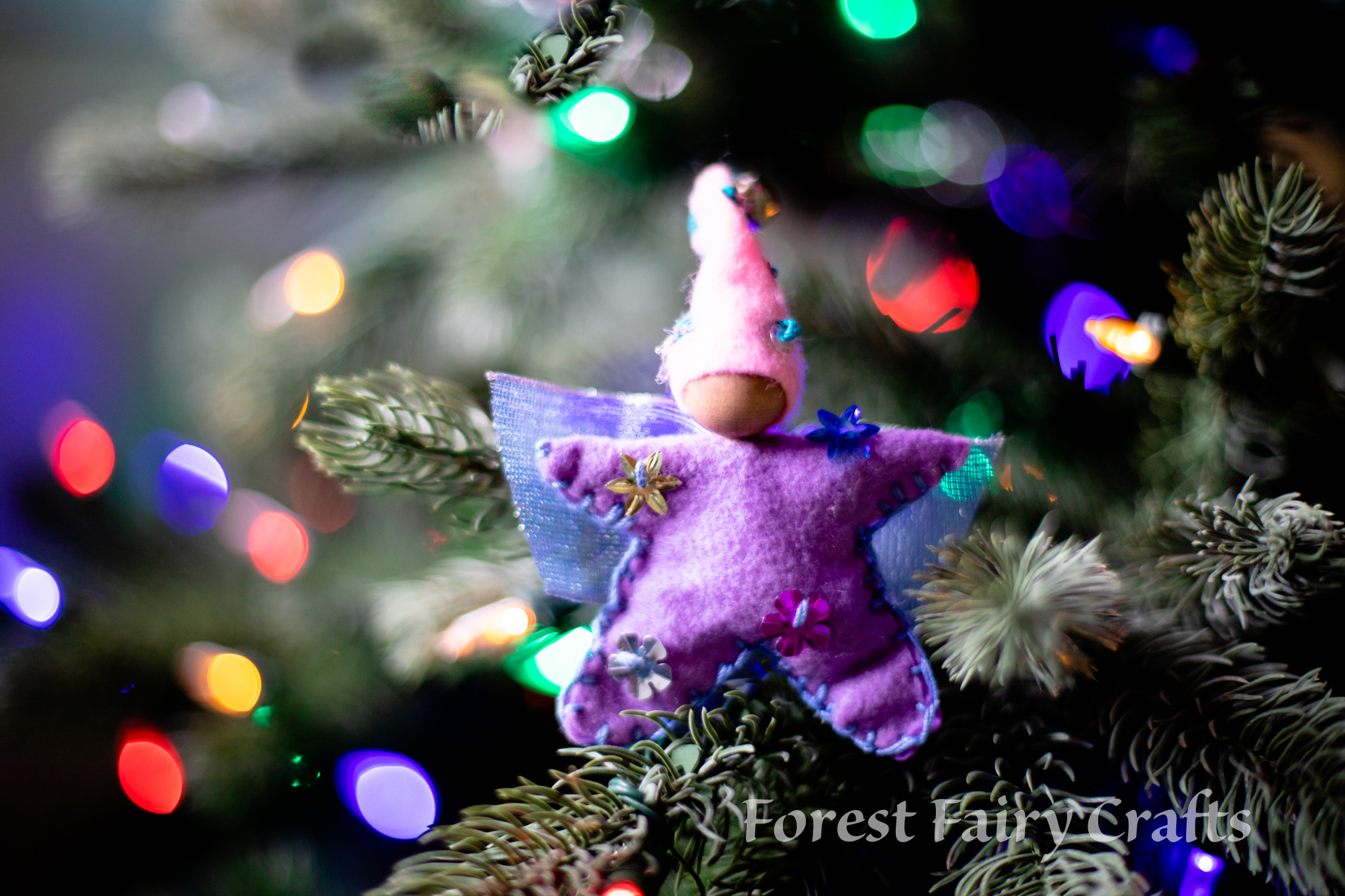 Star Babies made by Children using Forest Fairy Crafts Book by Lenka Vodicka-Paredes and Asia Currie | Christmas Ornaments and Decorations with Fairy Dolls and Felt Crafts