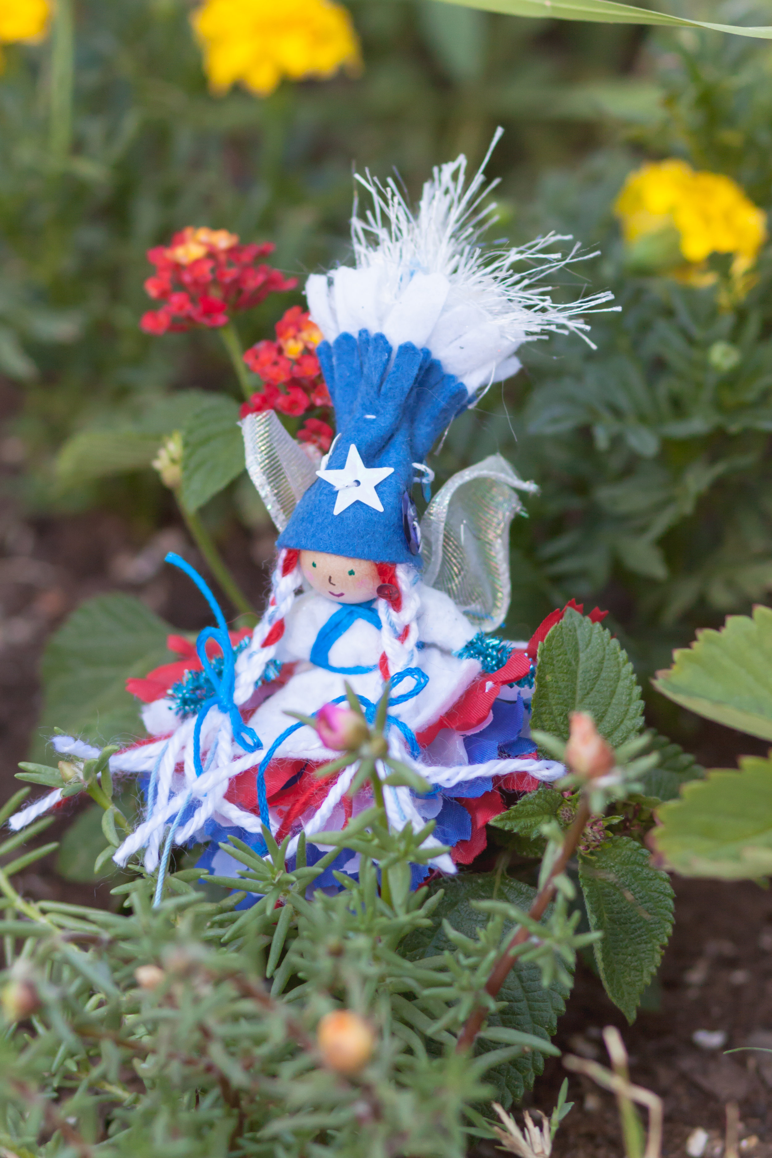 Forest Fairy Crafts | Red White and Blue Bendy Doll 