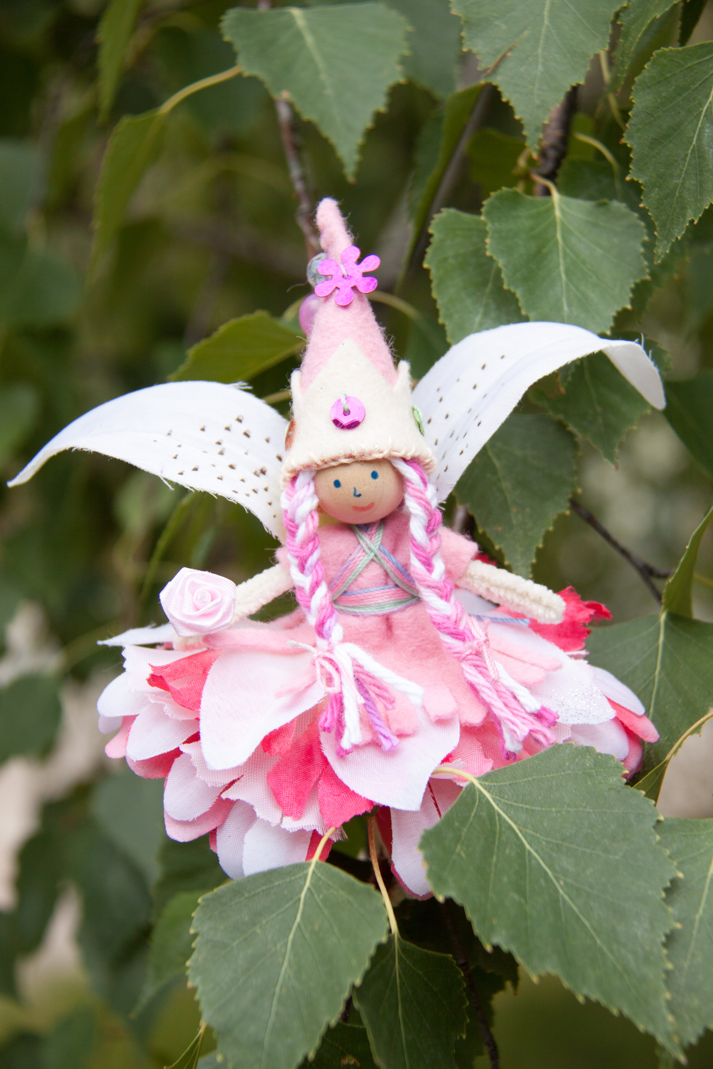 Fairy Bendy Doll for Spring | Learn to make your own enchanted crafts with simple supplies with the Forest Fairy Craft Books by Lenka Vodicka-Paredes and Asia Currie