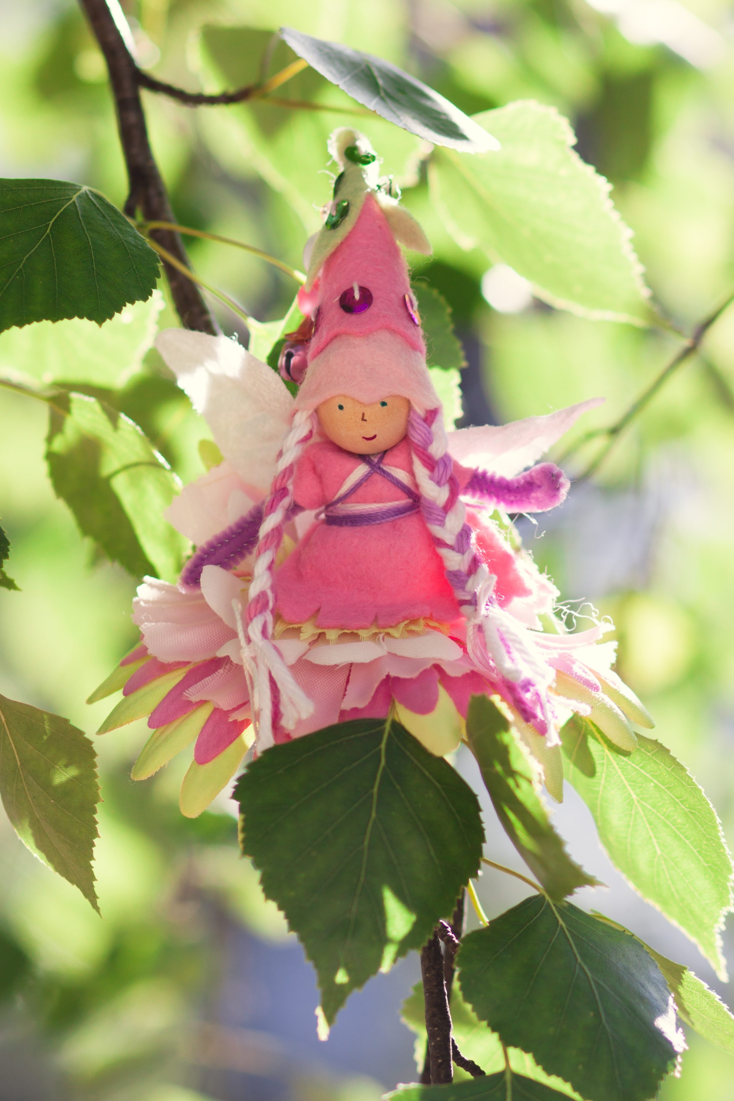 Fairy Bendy Doll for Spring | Learn to make your own enchanted crafts with simple supplies with the Forest Fairy Craft Books by Lenka Vodicka-Paredes and Asia Currie