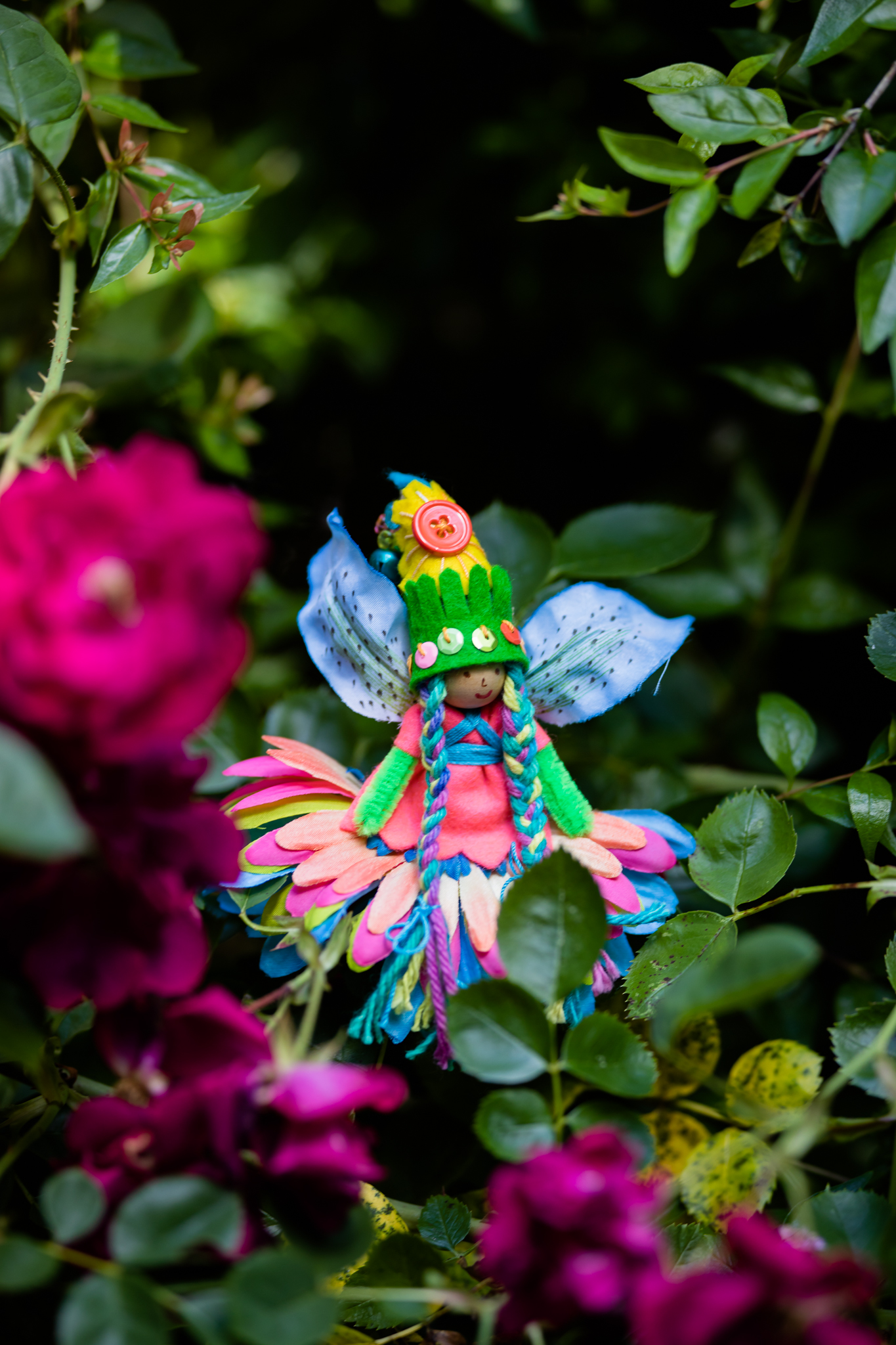 Summer Fairy Doll made with Magical Forest Fairy Crafts through the Seasons book by Lenka Vodicka-Paredes and Asia Currie | Charming and playful crafts for children