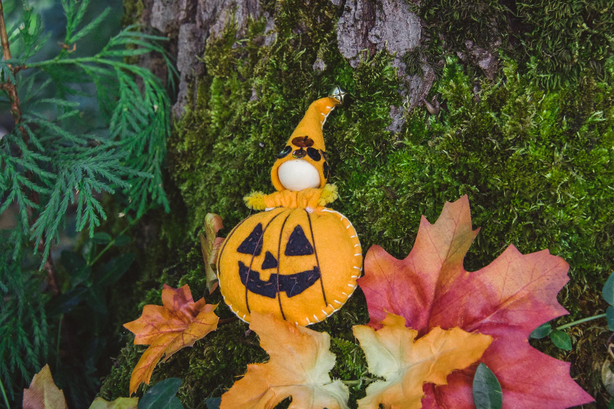 Autumn crafts in the Forest Fairy Crafts books by Lenka Vodicka-Paredes and Asia Curry. Handwork and enchanted ideas for children of all ages. Pumpkin fairy.