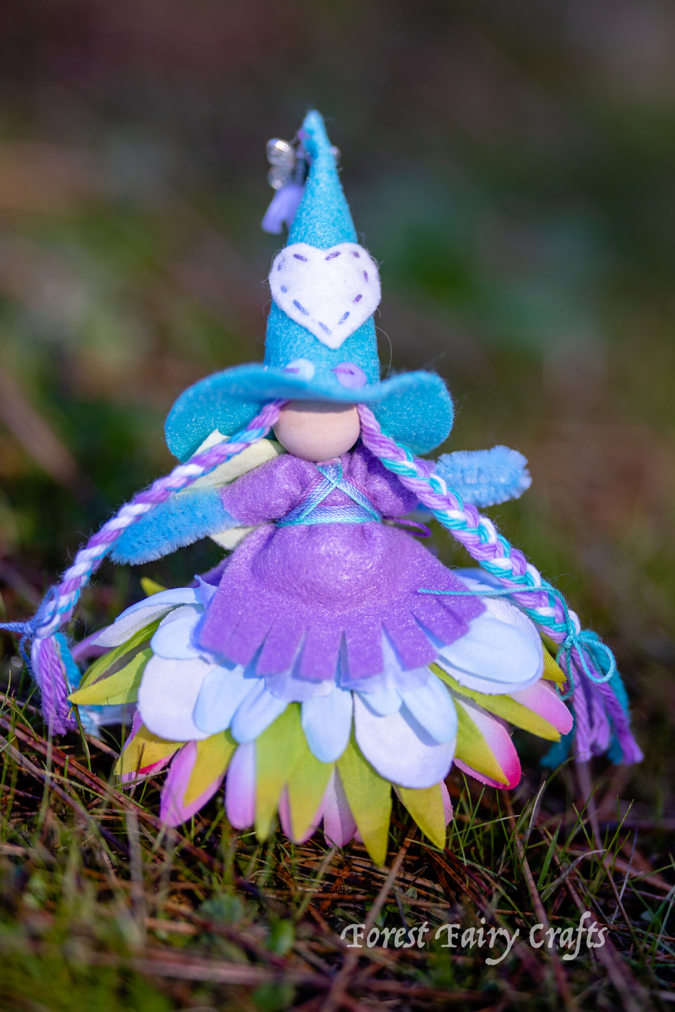 Fairy witch | Directions are in the Forest Fairy Crafts book by Lenka Vodicka-Paredes and Asia Currie | Bendy dolls for children | Waldorf and natural crafts teaching sewing and handwork