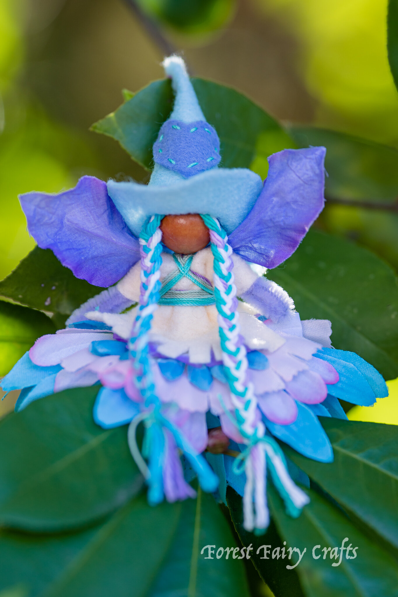 Fairy witch | Directions are in the Forest Fairy Crafts book by Lenka Vodicka-Paredes and Asia Currie | Bendy dolls for children | Waldorf and natural crafts teaching sewing and handwork