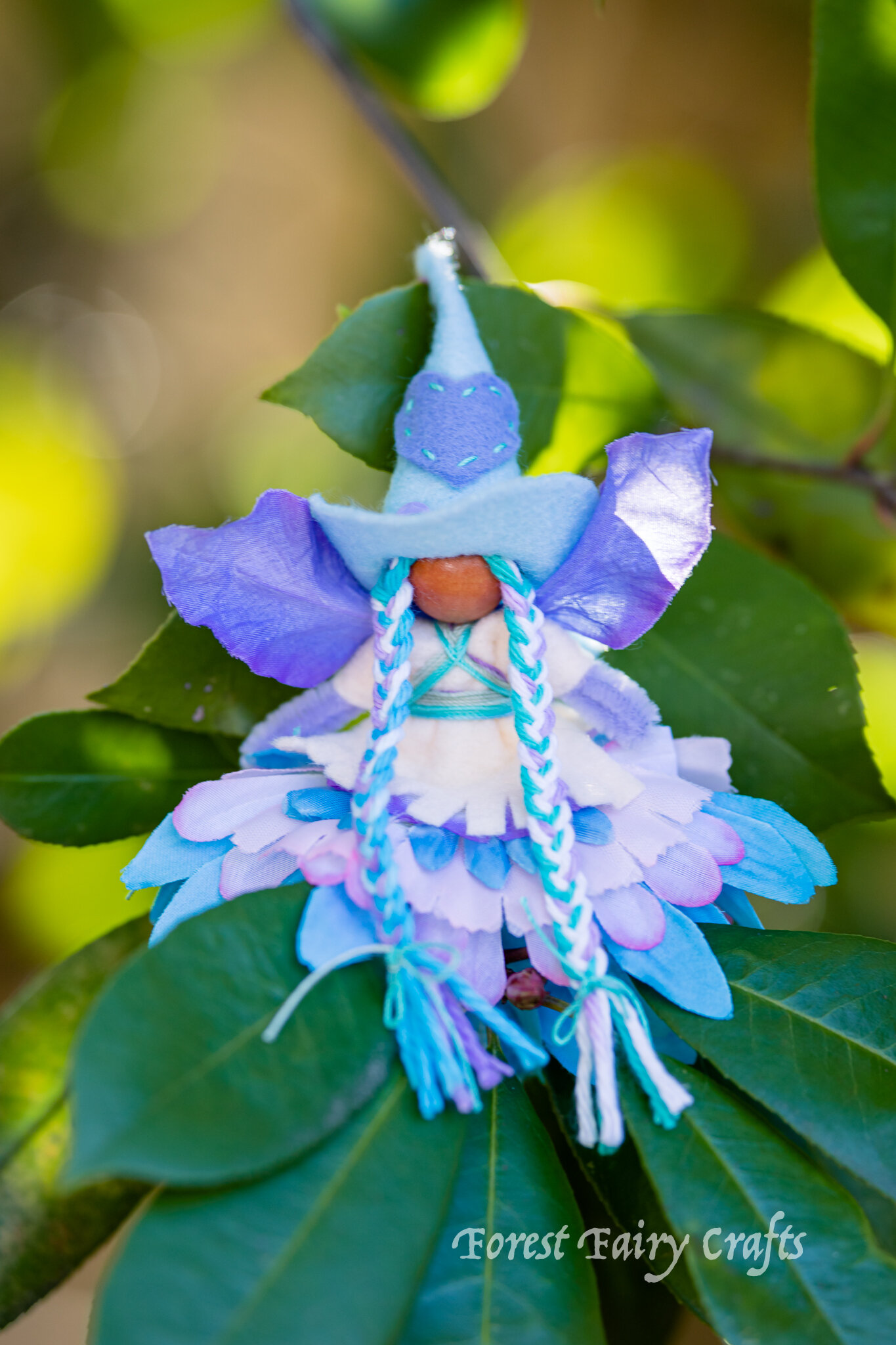 Fairy witch | Directions are in the Forest Fairy Crafts book by Lenka Vodicka-Paredes and Asia Currie | Bendy dolls for children | Waldorf and natural crafts teaching sewing and handwork