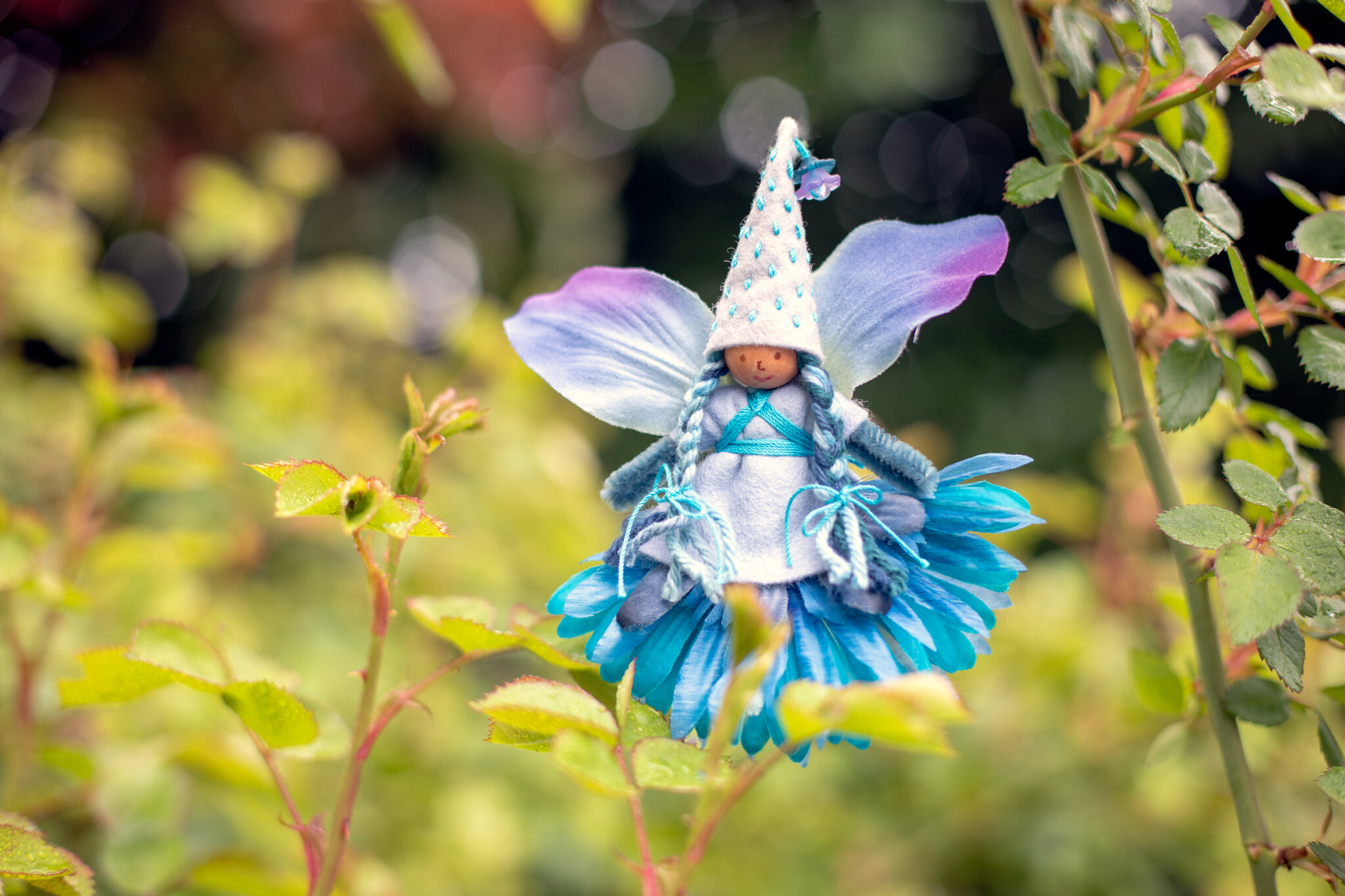 April Showers Fairy by Lenka Vodicka of Forest Fairy Crafts. Learn to make her with the book Magical Forest Fairy Crafts Through the Seasons