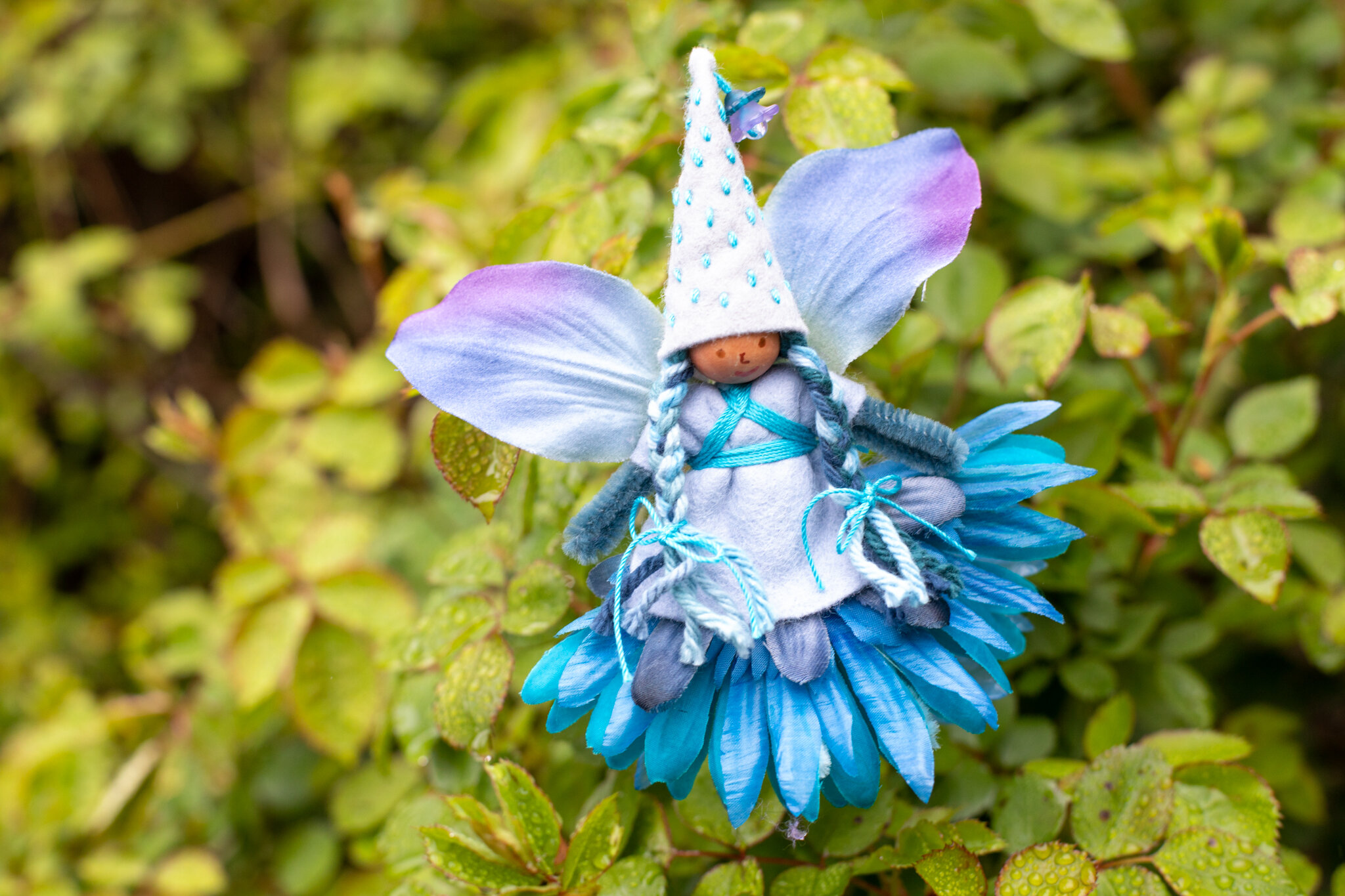 April Showers Fairy by Lenka Vodicka of Forest Fairy Crafts. Learn to make her with the book Magical Forest Fairy Crafts Through the Seasons