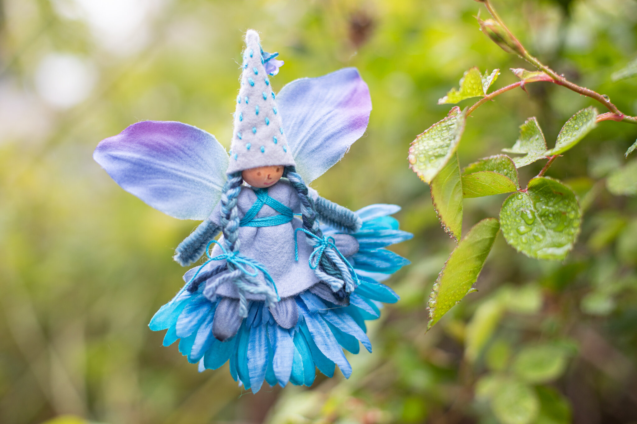 April Showers Fairy by Lenka Vodicka of Forest Fairy Crafts. Learn to make her with the book Magical Forest Fairy Crafts Through the Seasons