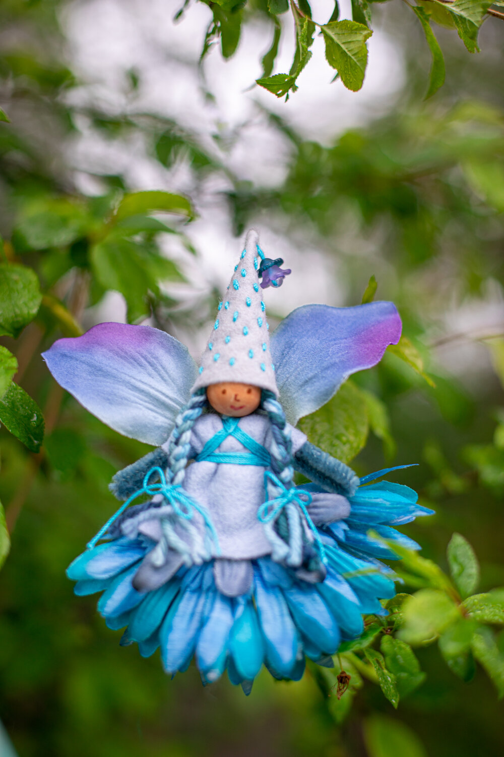 April Showers Fairy by Lenka Vodicka of Forest Fairy Crafts. Learn to make her with the book Magical Forest Fairy Crafts Through the Seasons