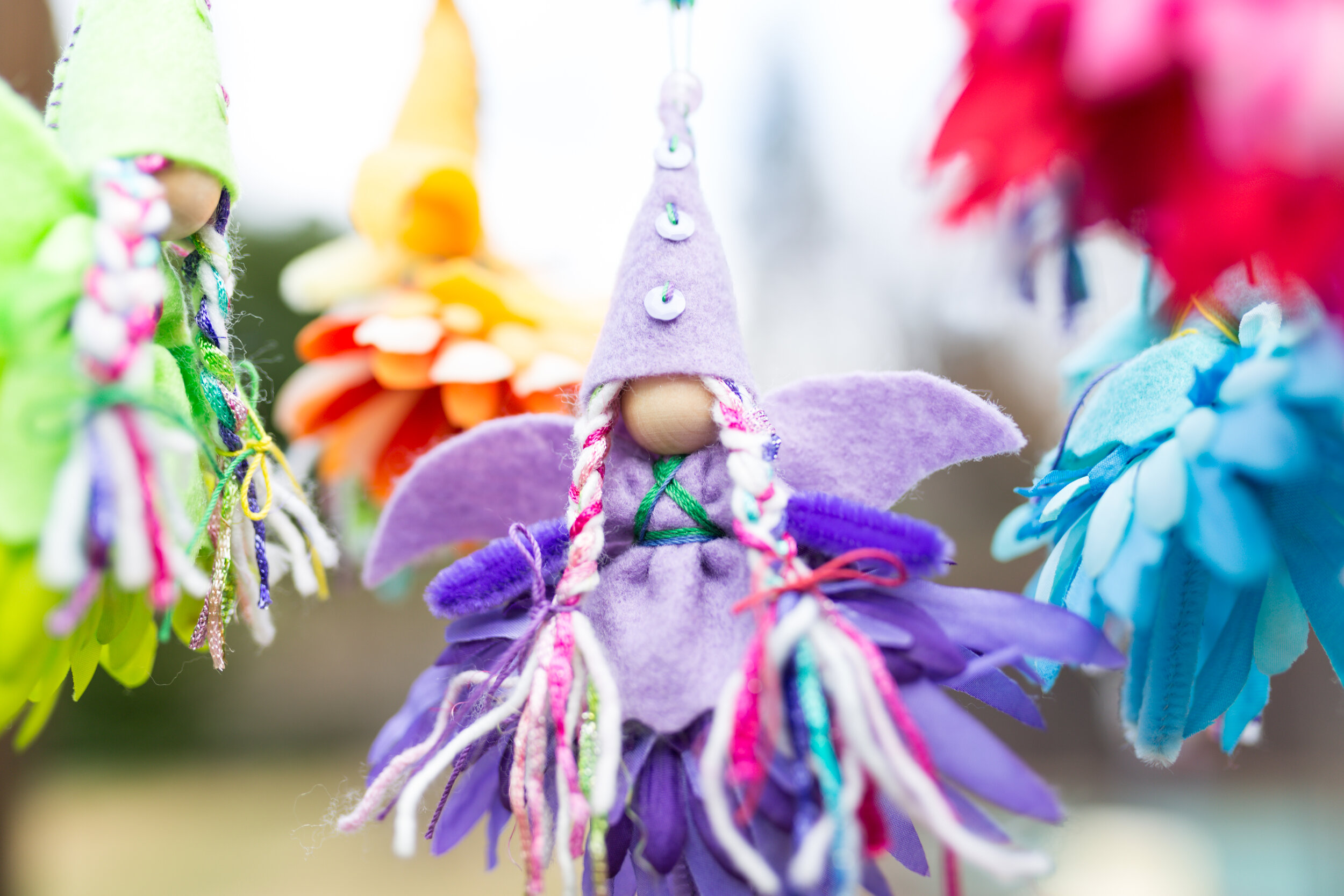 Rainbow Fairy Mobile by Lenka Vodicka of Forest Fairy Crafts