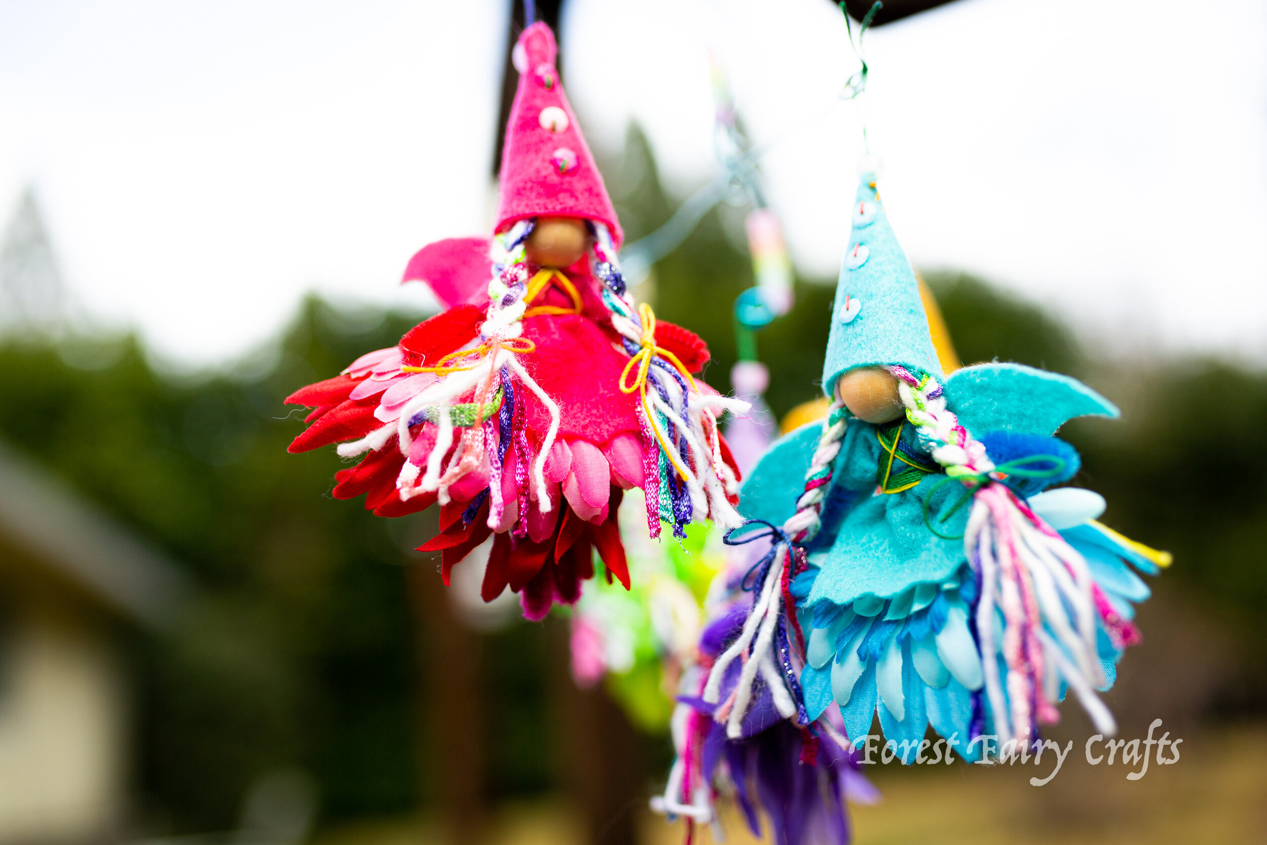 Rainbow Fairy Mobile by Lenka Vodicka of Forest Fairy Crafts