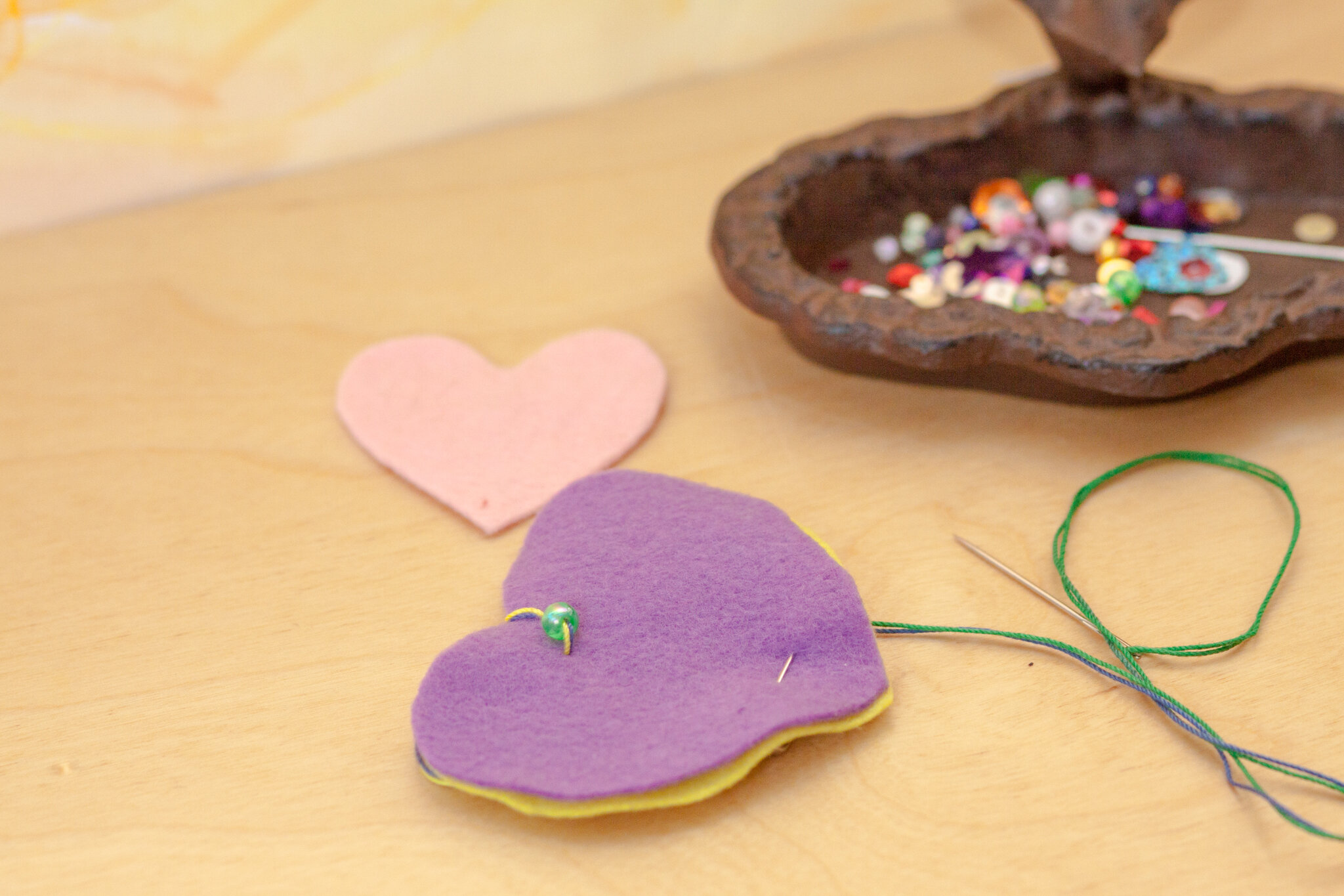 Sticky Heart Garland - Things to Make and Do, Crafts and Activities for  Kids - The Crafty Crow