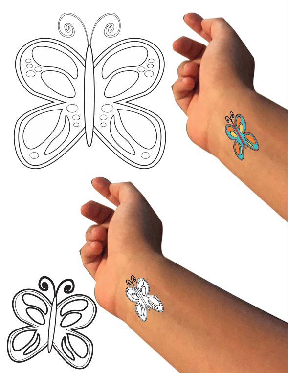 Stick on Tattoo Renderings