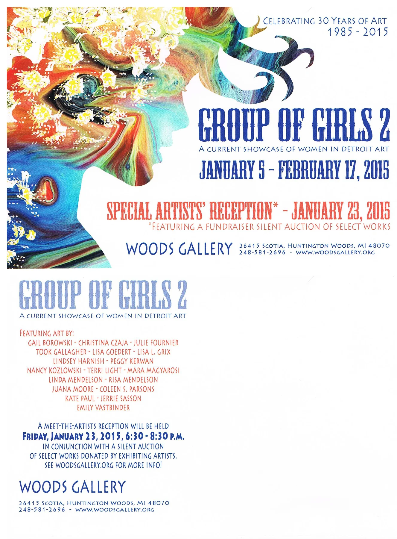 Group of Girls 2 , 2015, at the Woods Gallery, Huntington Woods MI