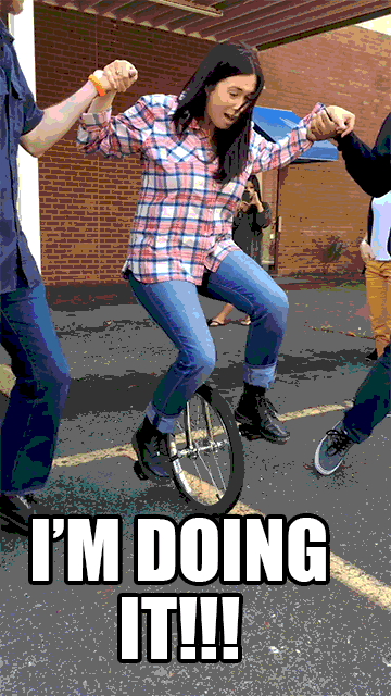 Me for the first two weeks of the unicycle unit.