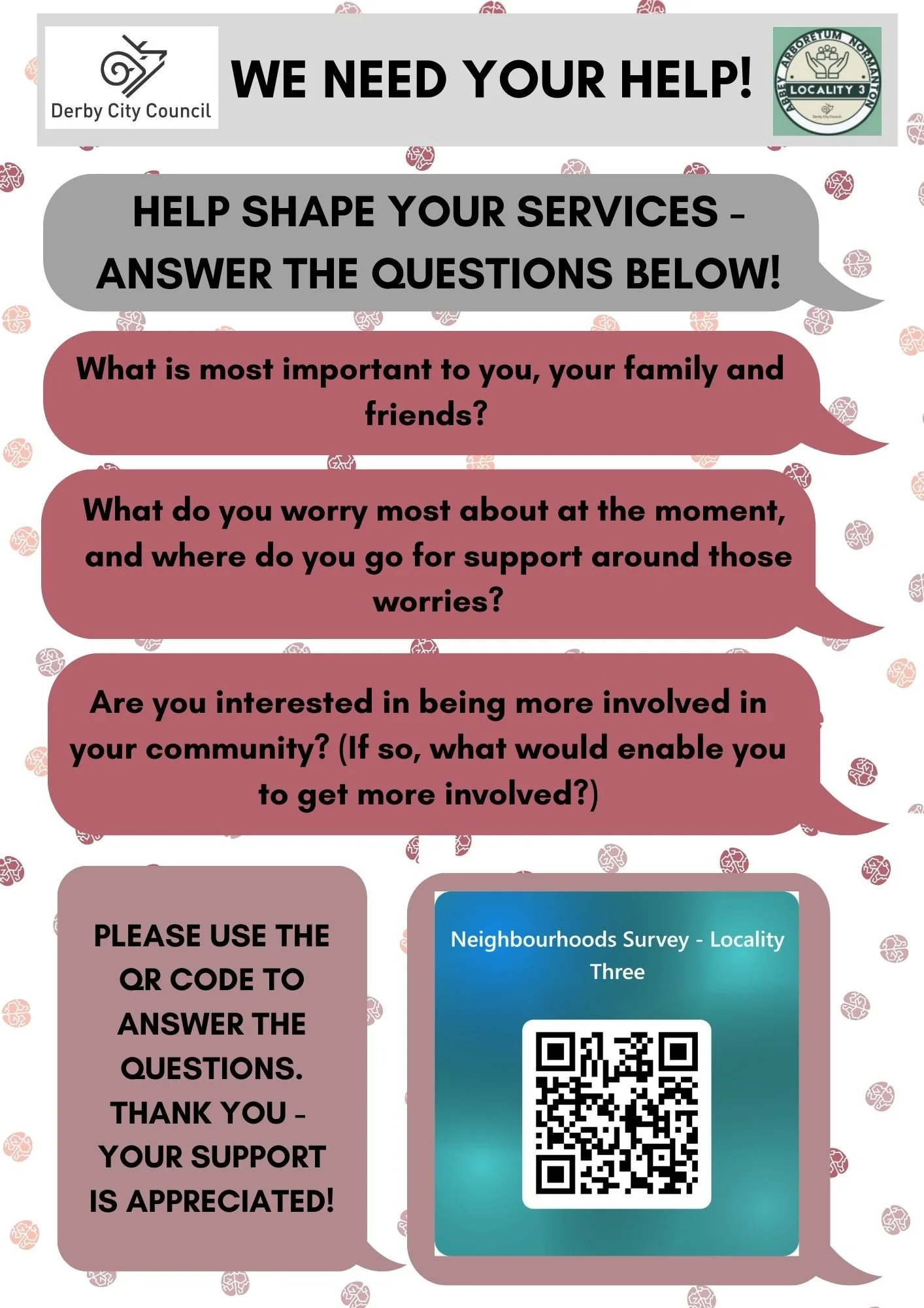 Scan the QR code and provide feedback...