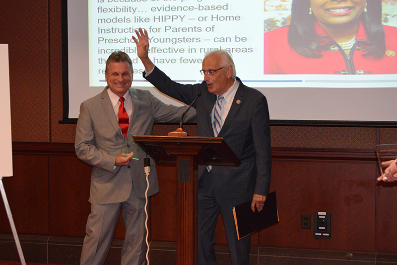 Rep. Bill Pascrell (right) congratulated on his award by his colleague Rep. Buddy Carter (left)
