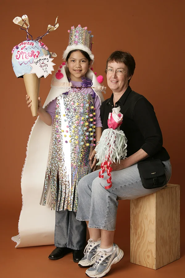 Adriana with her Art Buddy Sue Shepherd (2005).