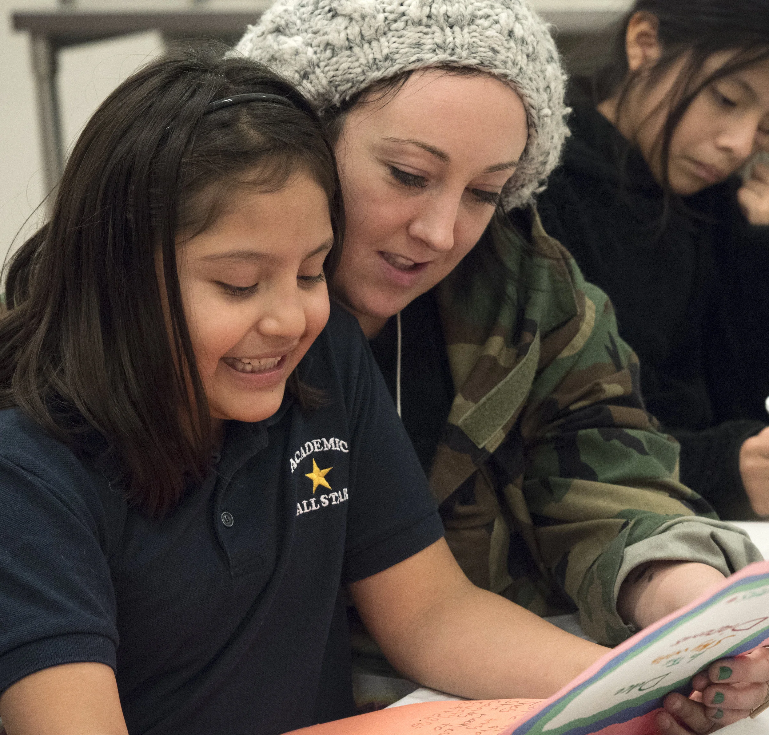 12/2107-Minneapolis, St. Paul, MN - Art Buddies. Kids make costumes with materials from bins of crafts.