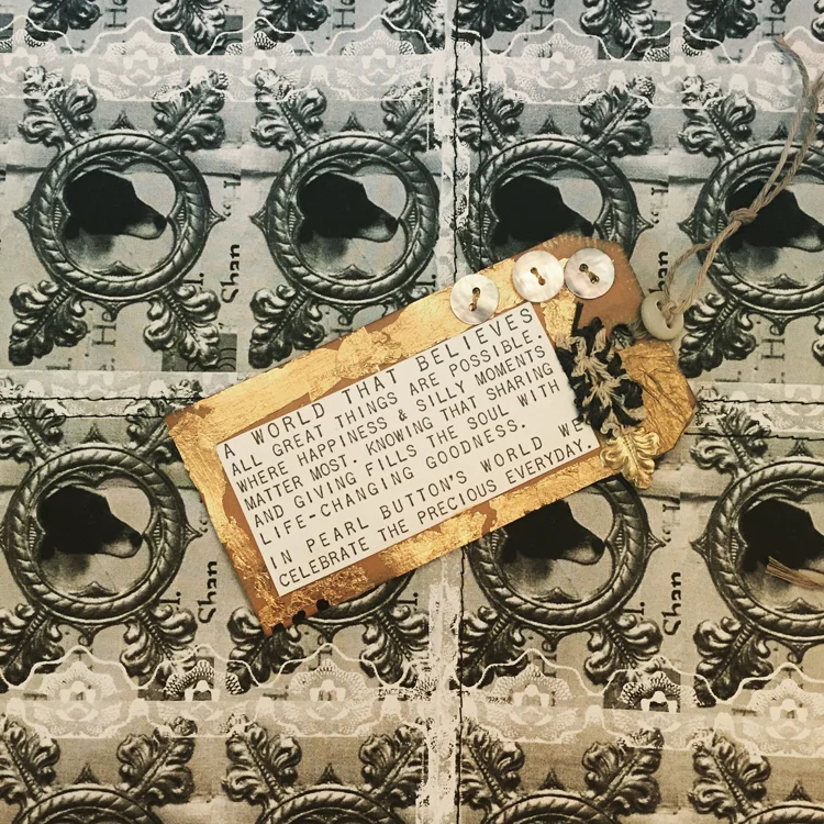 Pearl Button Custom Wrap Paper
