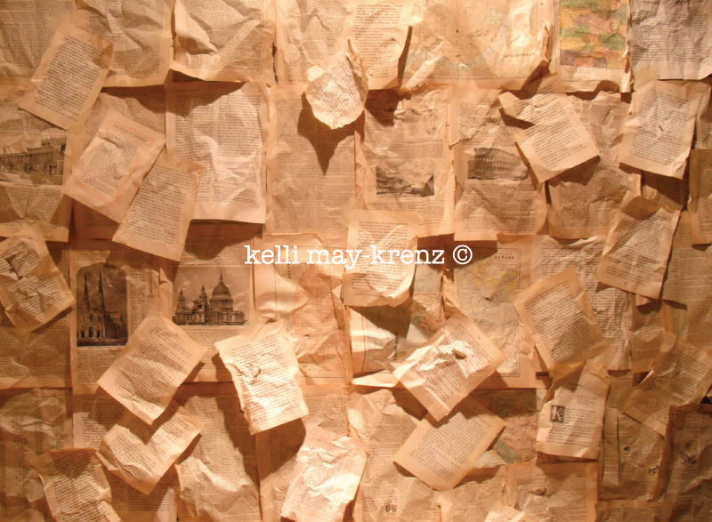 Vintage Book Page Wall