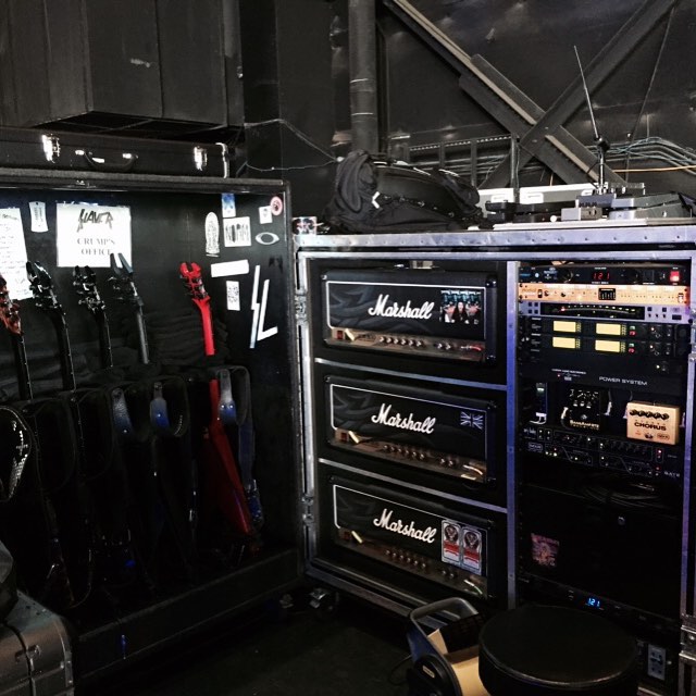 Kerry King guitar world stage left.  #BCRich #marshall #dunlop