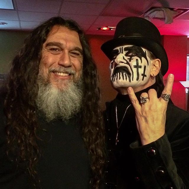 Tom Araya and King Diamond, pre-show summoning, The Woodlands, Texas, August 1st, 2015. #SLAYER2015 #REPENTLESS #KingDiamond