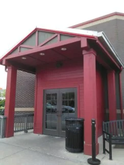 Repaired and painted the exterior entrance of a Longhorn Steakhouse.