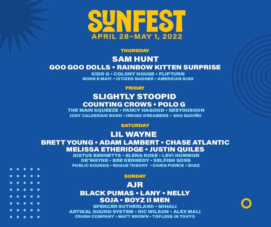 SunFest Drops Anticipated 2022 Lineup and You're Attending — HOLIDAY OF ...