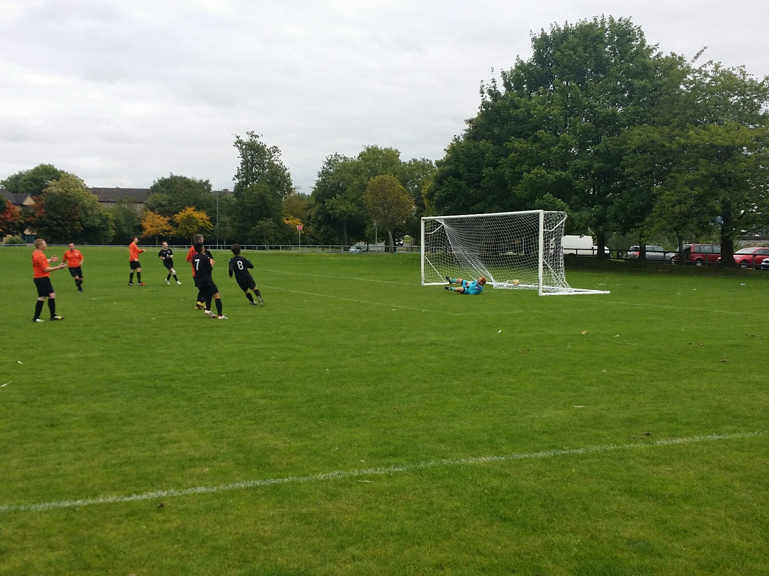 Gerry wheels away after goal number 4 of the season.