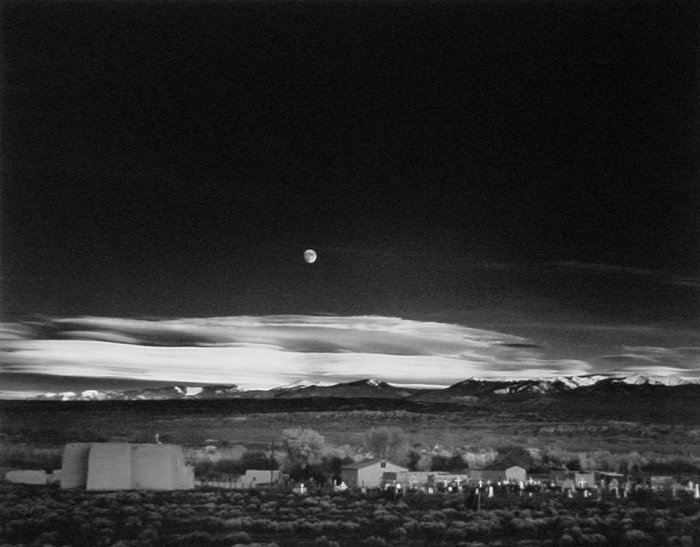 Moonrise, Hernandez, New Mexico, 1941, by Ansel Adams