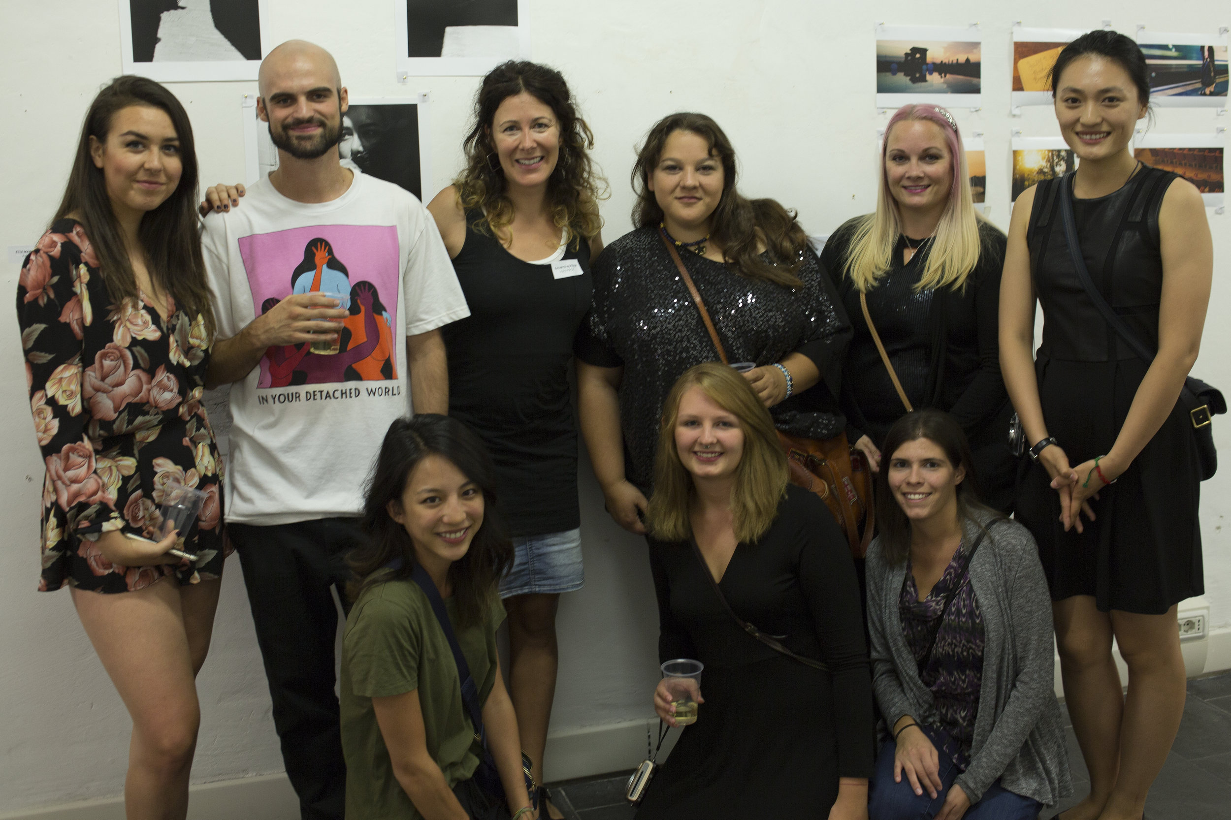 August 11, 2016. Several students from PH493/903 Italy Study Abroad at our culminating exhibition, hosted bySanta Reparata International School of Art, Florence, Italy.