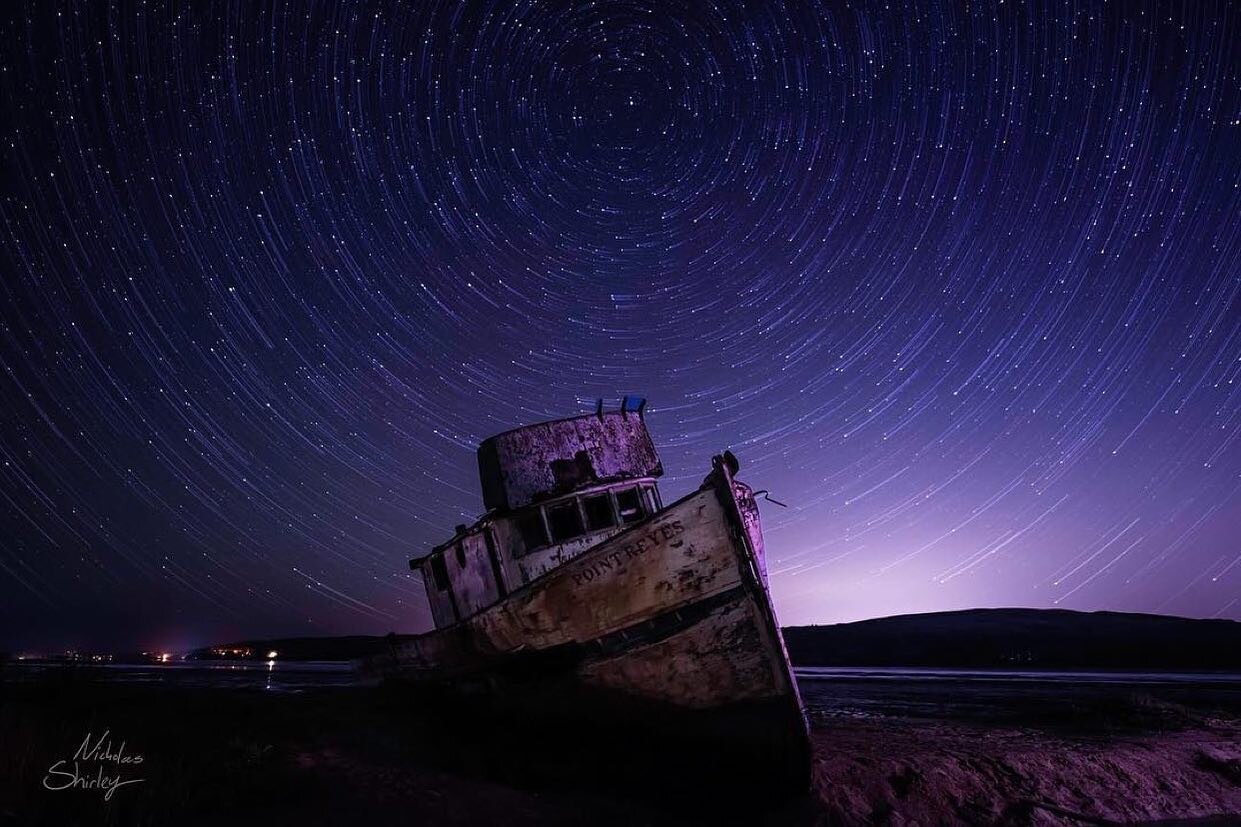 Repost from @brightwood_photos
&bull; Nicholas Shirley #alumni 
Point Reyes shipwreck
#stars #nightsky #nikonshooter #sanfrancisco #nikon