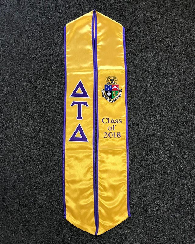 Congratulations to our soon to be graduated Delts, we’re excited to see where life takes you.
Thank you @collegesash for the beautiful stoles, we hope to look just as good as they do on graduation day