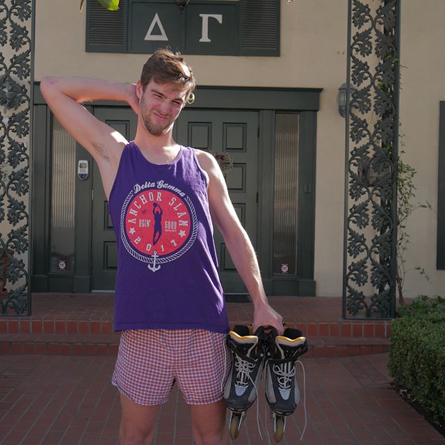 You might recognize him from daddiesofislavista ™, the speedy yet patient Parker Johnston (affectionately known as “PJ” by DGs everywhere) is limbering up to win Anchorman once again— this time with a death defying stunt.
Bring it home PJ! #3peat