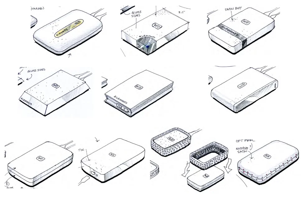 Early development thumbnails.